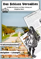 Vorschau - Arbeitsblätter - Das Schloss Versailles: Geschichte & Architektur - Deckblatt