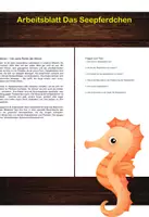 Vorschau - Arbeitsblätter - Arbeitsblatt - Das Seepferdchen - Tiere lernen - 2. - 4. Klasse - Deckblatt