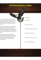 Vorschau - Arbeitsblätter - Arbeitsblatt - Der Adler - Tiere lernen - 2. - 4. Klasse - Deckblatt
