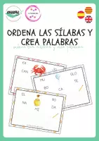 Vista previa - Tarjetas / Manipulativos - ORDENA LAS SÍLABAS Y CREA PALABRAS - Portada