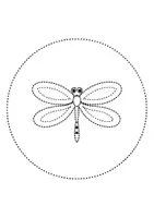 Vorschau - Arbeitsblätter - runde Prickelbilder / Fensterbilder Thema Libellen - Grundschule - Bastelvorlagen - Seite 2