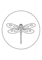 Vorschau - Arbeitsblätter - runde Prickelbilder / Fensterbilder Thema Libellen - Grundschule - Bastelvorlagen - Seite 3