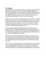 Vorschau - Arbeitsblätter - Arbeitsblatt - Der Papagei - Tiere lernen - 2. - 4. Klasse - Seite 1