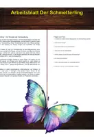 Vorschau - Arbeitsblätter - Arbeitsblatt - Der Schmetterling - Tiere lernen - 2. - 4. Klasse - Deckblatt