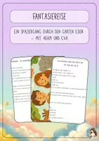 Vorschau - Mal- und Bastelvorlagen - Ein Spaziergang durch den Garten Eden - Deckblatt