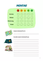 Vorschau - Anderer Materialtyp - Klassenlager (Klassenfahrt) Tagebuch - Seite 1