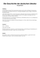 Vorschau - Spiele - Die Geschichte der deutschen Literatur (Escape Room) - Deckblatt