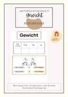 Vorschau - Poster - Wortspeicher Kilogramm und Gramm I Kommaschreibweise I Gewicht - Deckblatt