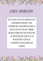 Vorschau - Anderer Materialtyp - Lehrer-Lobkärtchen - Deckblatt