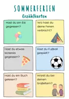 Vorschau - Arbeitsblätter - Sommerferien Erzählkarten - Seite 1