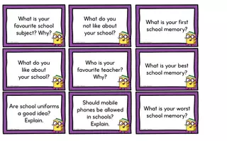 Aperçu - Jeux - School - Conversation Cards - Page 1
