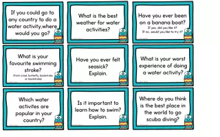 Aperçu - Jeux - Water Activities - Conversation Cards - Page 2