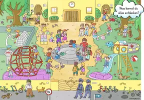 Vorschau - Stationenlernen - Schule | Schulhof | Wimmelbild | differenzierte Übungen - Seite 1