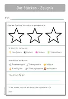 Vorschau - Anderer Materialtyp - Das Stärken - Zeugnis - Deckblatt
