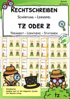 Vorschau - Spiele - Wendekarten „tz oder z“ – Rechtschreibtraining zum Umdrehen - Deckblatt
