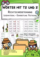 Vorschau - Arbeitsblätter - Legematerial „tz oder z“ – Einstieg, Erarbeitung & Förderung - Deckblatt
