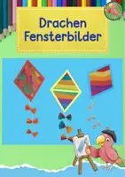 Vorschau - Mal- und Bastelvorlagen - Kunst Herbst, Fensterdeko Drachen, Grundschule - Deckblatt