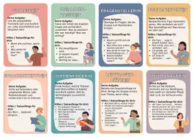 Vorschau - Aufgabenkarten - Literarisches Gespräch - Rollenkarten - Seite 1