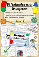 Vorschau - Arbeitsblätter - Übungsheft - Geometrische Flächenformen (Klasse 1-2) #schulstartbyextraklasse - Deckblatt