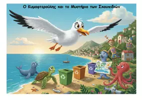 Προεπισκόπηση - Διδακτικά / Σχολικά βιβλία - 🐦 Ο Κυμαφτερούλης και το Μυστήριο των Σκουπιδιών - Εξώφυλλο