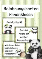 Vorschau - Bildkarten - Belohnungskarten Pandaklasse - Deckblatt