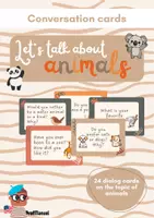Vorschau - Bildkarten - Conversation cards - Let's talk about animals - Deckblatt