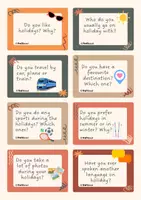Vorschau - Bildkarten - Conversation cards - On vacation - Seite 1