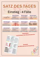 Vorschau - Arbeitsblätter - Satz des Tages Einstieg 4 Fälle Präsentation - Deckblatt