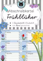 Vorschau - Arbeitsblätter - Abschreibkartei "Frühblüher" - handgezeichnet - Deckblatt