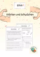 Vorschau - Arbeitsblätter - Stärken und Schwächen Ethik - Deckblatt
