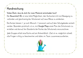 Vorschau - Arbeitsblätter - Bauernhof OL - 8 Karten und Antwortblatt - Seite 1