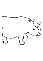 Vorschau - Mal- und Bastelvorlagen - Prickelbilder / Fensterbilder Thema Nashörner - Grundschule - Bastelvorlagen - Seite 2