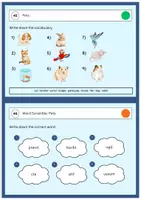 Vorschau - Stationenlernen - Pets Freiarbeit Karteikarten Englisch Pets - Seite 1