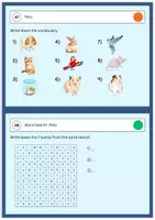 Vorschau - Stationenlernen - Pets Freiarbeit Karteikarten Englisch Pets - Seite 2