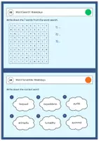 Vorschau - Stationenlernen - Months, Season & Weekdays Freiarbeit Karteikarten Englisch - Seite 1