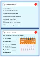 Vorschau - Stationenlernen - Months, Season & Weekdays Freiarbeit Karteikarten Englisch - Seite 3