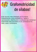 Vista previa - Juegos / Gamificación - Grafomotricidad de sílabas minúsculas y mayúsculas - página 1