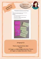 Vorschau - Arbeitsblätter - Spiel Mini-Debatten mit absurden und ernsten Themen - Deckblatt