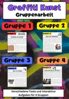 Vorschau - Arbeitsblätter - Graffiti Materialpaket: Street Art, Spraydosen, Schriftarten & Farbverläufe - Seite 1
