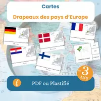 Aperçu - Apprentissages en autonomie - Cartes de nomenclature des drapeaux d'Europe - Page de couverture