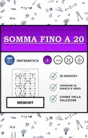 anteprima - Esercizi - Memory | Somma fino a 20 | Attività Matematica - Pagina di copertina