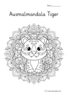 Vorschau - Mal- und Bastelvorlagen - Tiger Mandalas – 20 Ausmalvorlagen 🐯 ab 1.Klasse - Seite 2