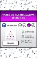 Aperçu - Feuilles d'exercices - Trimino | Table de multiplication jusqu'à 20 | Activité Mathématique - Page de couverture
