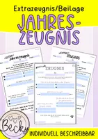 Vorschau - Anderer Materialtyp - Persönliches Zeugnis (Schuljahresende, Jahreszeugnis), Zusatzzeugnis - Deckblatt