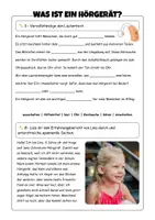 Vorschau - Arbeitsblätter - Das Hörgerät - Hören mit Hilfsmitteln - Seite 1
