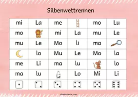 Vorschau - Spiele - Silbenwettrennen - Silben lesen - Seite 2
