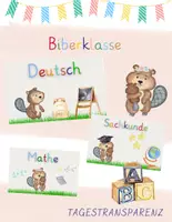 Vorschau - Präsentationen/Tafelbilder - Tagestransparenz/Stundenplan Biberklasse - Grundschrift - Deckblatt