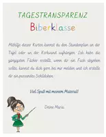 Vorschau - Präsentationen/Tafelbilder - Tagestransparenz/Stundenplan Biberklasse - Grundschrift - Seite 1