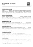 Vorschau - Arbeitsblätter - Die Geschichte der Biologie (Lückentext und Übungen) - Deckblatt
