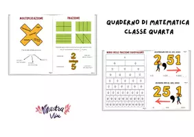 anteprima - Esercizi - QUADERNO DI MATEMATICA CLASSE QUARTA - Pagina di copertina